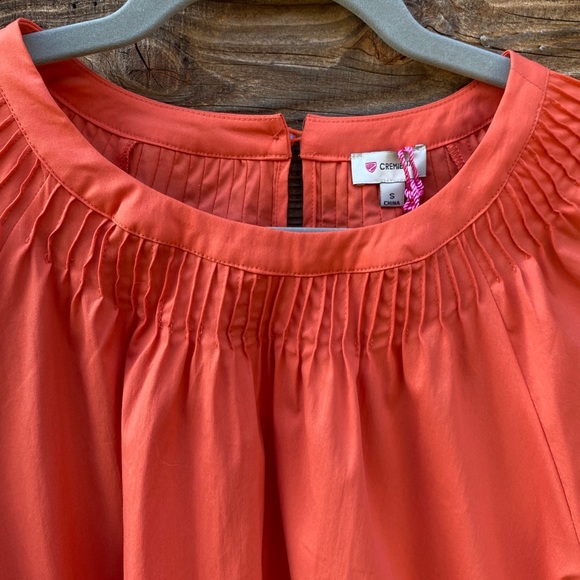 Cremieux Woven Sari Short Sleeve Orange Blouse - Picture 6 of 9